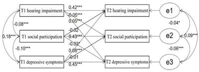 The effect of hearing impairment and social participation on depressive symptoms in older adults: a cross-lagged analysis